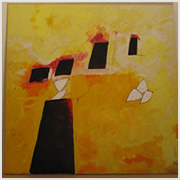 ...und die Sonne reist mit, 100 x 100 cm